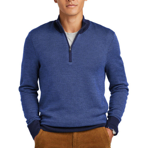 Washable Merino Birdseye 1/4 Zip Sweater Thumbnail