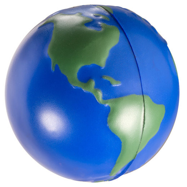 Globe Earth Shape Stress Ball Thumbnail