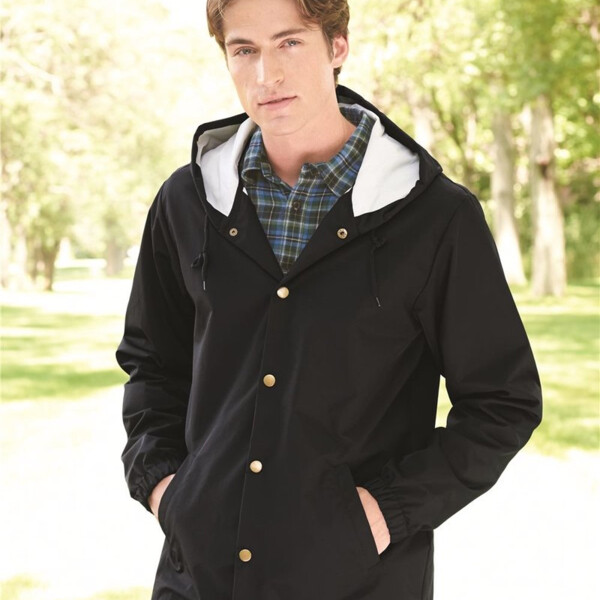 Men's Water-Resistant Hooded Windbreaker Thumbnail