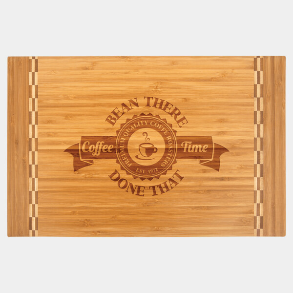 Bamboo Cutting Board with Butcher Block Inlay (18 1/4" x 12" ) Thumbnail